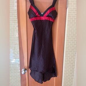 Vintage La Belle Silky Slip Dress ❤️🖤
